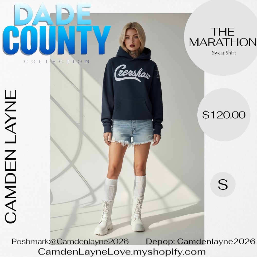 The Marathon Clothing Navy Blue Hoodie